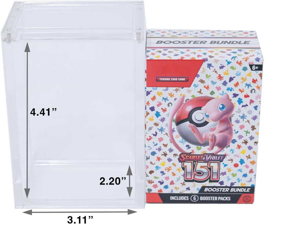 Acrylic Booster Bundle Display And Protection Box With Magnetic Lid