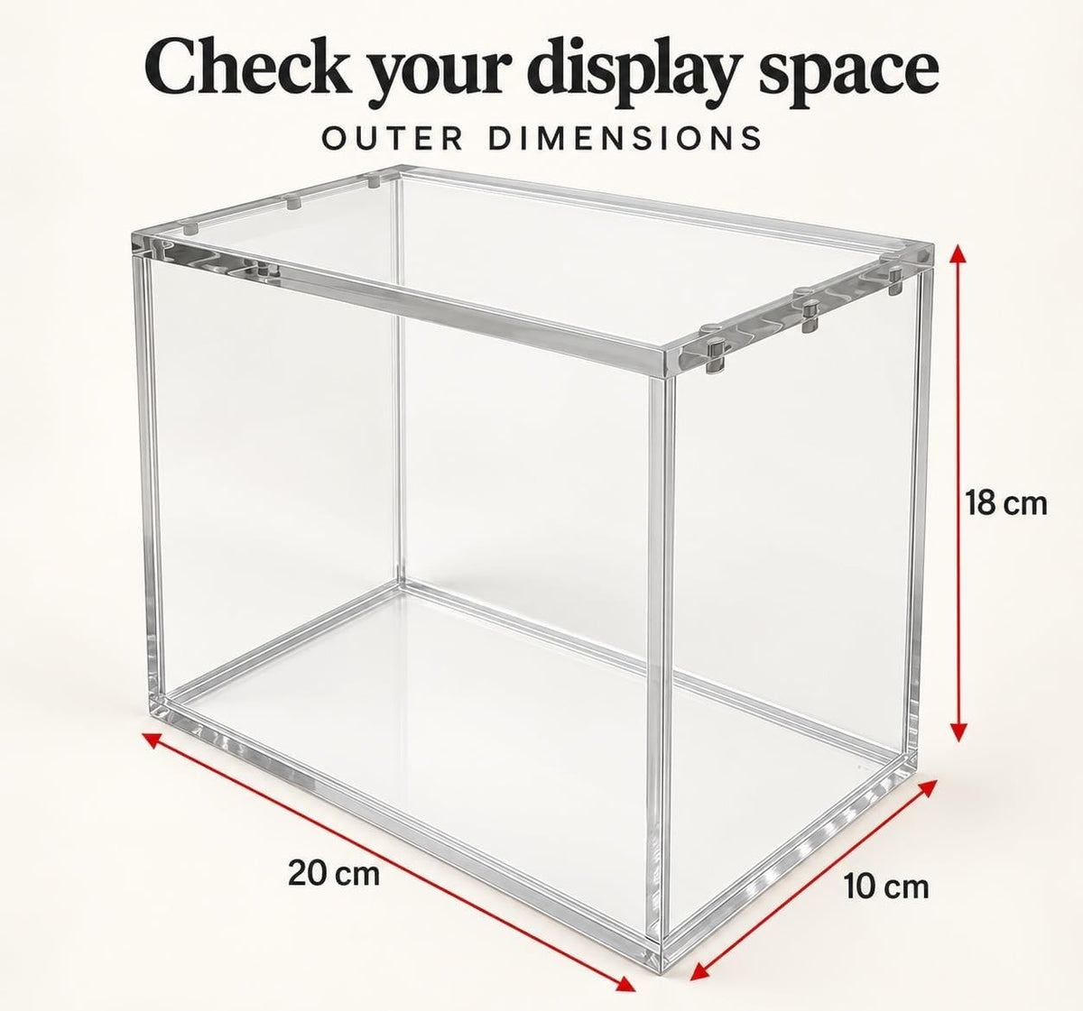 Acrylic Booster Bundle Display And Protection Box With Magnetic Lid