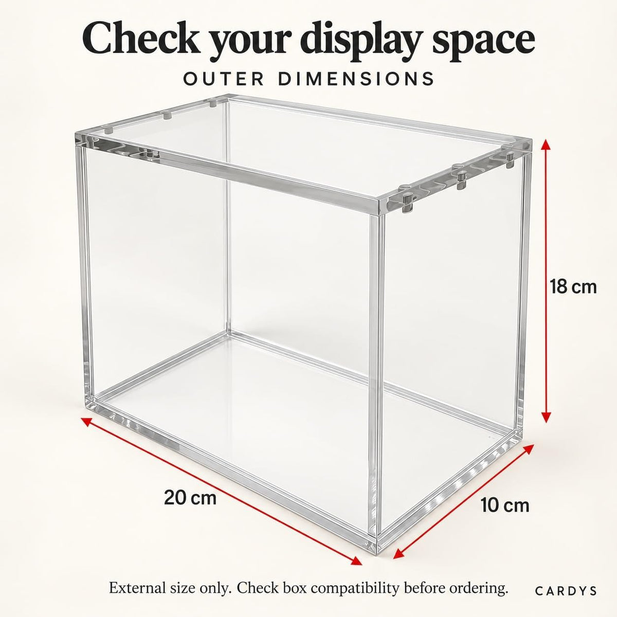 Acrylic Elite Trainer Box Display And Protection With Magnetic Lid
