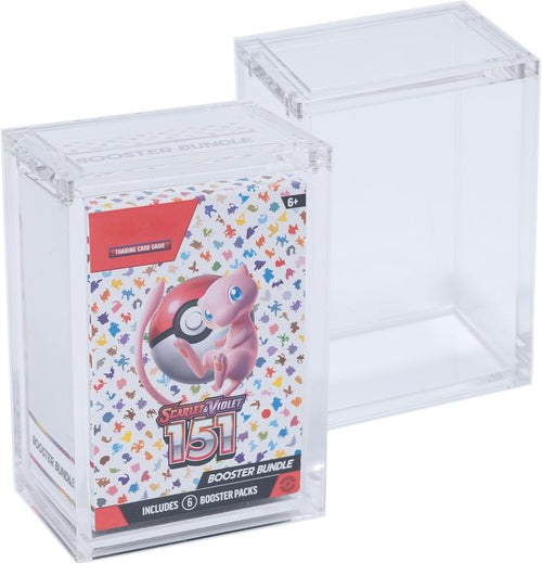 Acrylic Booster Bundle Display And Protection Box With Magnetic Lid