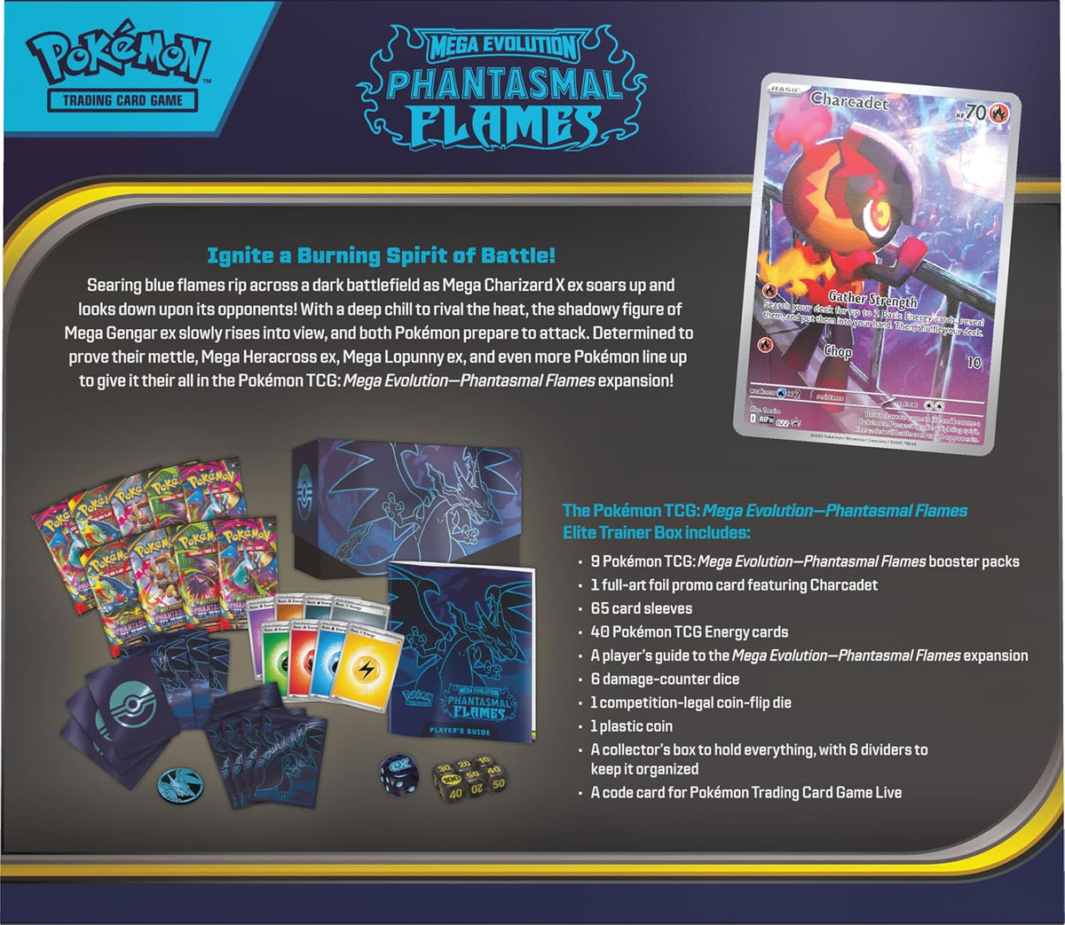 Pokemon Mega evolutions Phantasmal Flames Elite Trainer Box