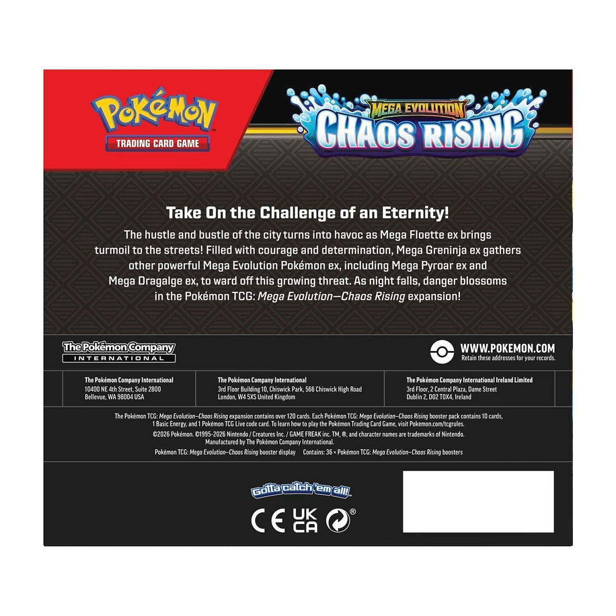 Pokemon Mega Evolutions Chaos Rising Booster box