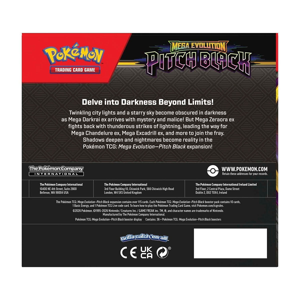 Pokemon Mega Evolutions Pitch Black Booster Box